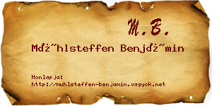 Mühlsteffen Benjámin névjegykártya