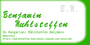 benjamin muhlsteffen business card